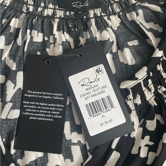 NWT Rails black and white top size XL - Picture 3 of 5